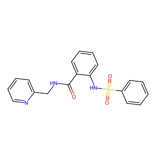 2-(benzenesulfonamido)-N-(pyridin-2-ylmethyl)benzamide structure