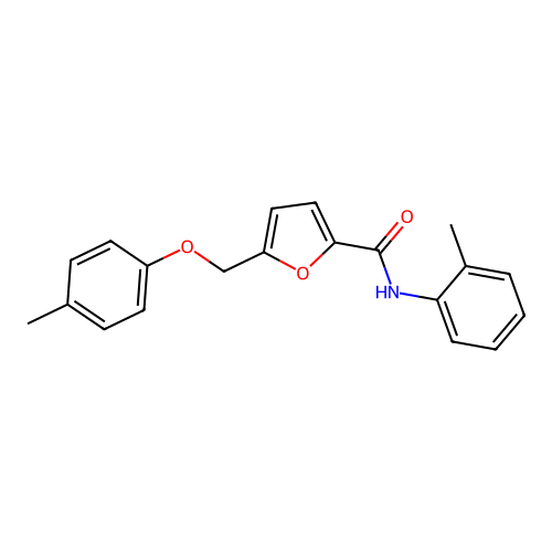 5-[(4-methylphenoxy)methyl]-N-(2-methylphenyl)furan-2-carboxamide structure
