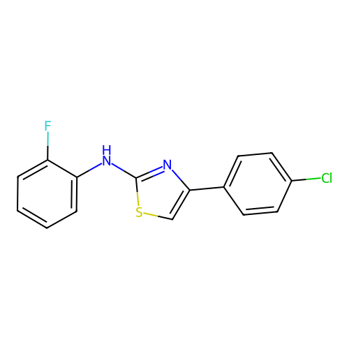4-(4-chlorophenyl)-N-(2-fluorophenyl)-1,3-thiazol-2-amine structure