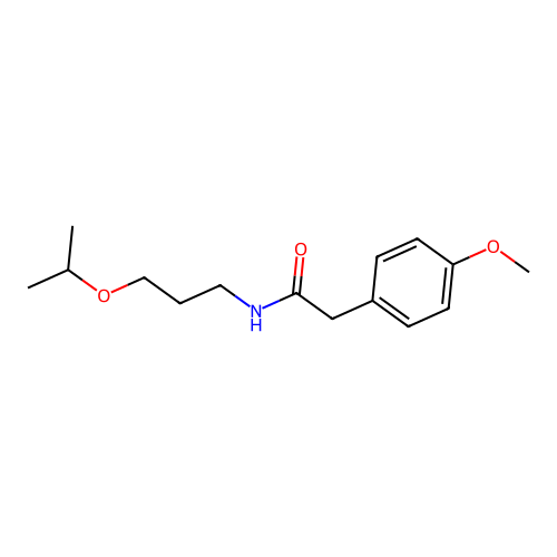 2-(4-methoxyphenyl)-N-[3-(propan-2-yloxy)propyl]acetamide structure