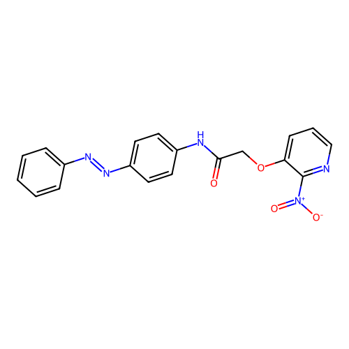 Acetamide, 2-[(2-nitro-3-pyridinyl)oxy]-N-[4-(2-phenyldiazenyl)phenyl]- structure