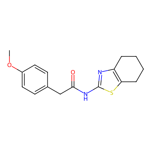 2-(4-methoxyphenyl)-N-(4,5,6,7-tetrahydro-1,3-benzothiazol-2-yl)acetamide structure