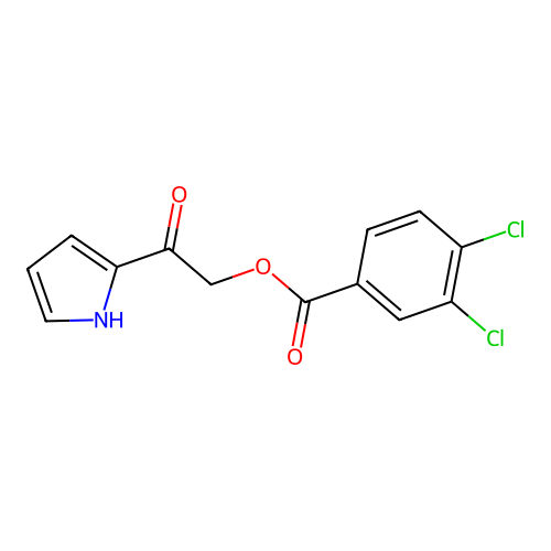 [2-oxo-2-(1H-pyrrol-2-yl)ethyl] 3,4-dichlorobenzoate structure