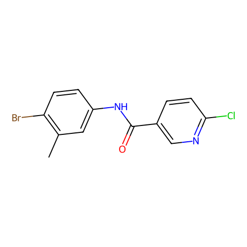 N-(4-bromo-3-methylphenyl)-6-chloropyridine-3-carboxamide structure