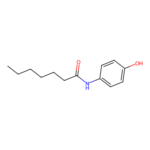 N-(4-Hydroxyphenyl)heptan-1-amide structure