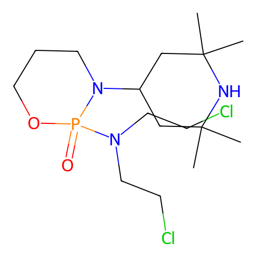 N,N-bis(2-chloroethyl)-2-oxo-3-(2,2,6,6-tetramethylpiperidin structure