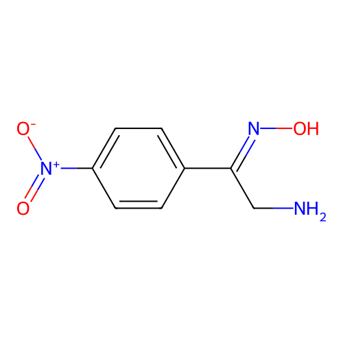 (NE)-N-[2-amino-1-(4-nitrophenyl)ethylidene]hydroxylamine structure