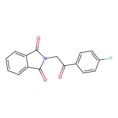 2-[2-(4-fluorophenyl)-2-oxoethyl]-1H-isoindole-1,3(2H)-dione structure