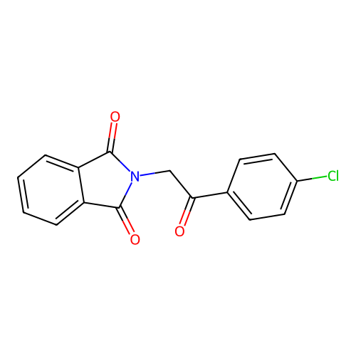 2-[2-(4-chlorophenyl)-2-oxoethyl]-2,3-dihydro-1H-isoindole-1,3-dione structure