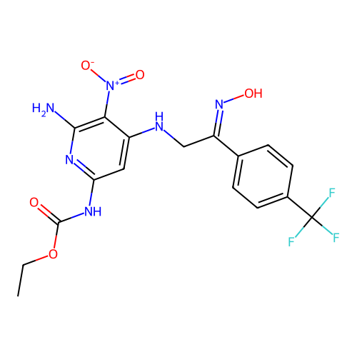 ethyl N-[6-amino-4-[[2-hydroxyimino-2-[4-(trifluoromethyl)ph structure