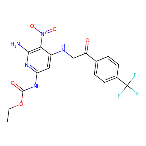 ethyl N-[6-amino-5-nitro-4-[[2-oxo-2-[4-(trifluoromethyl)phe structure