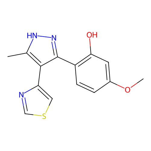 5-Methoxy-2-(5-methyl-4-thiazol-4-yl-1H-pyrazol-3-yl)-phenol structure
