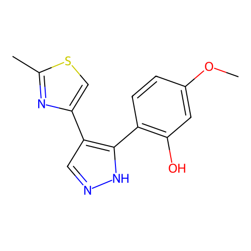 5-Methoxy-2-[4-(2-methyl-thiazol-4-yl)-1H-pyrazol-3-yl]-phenol structure