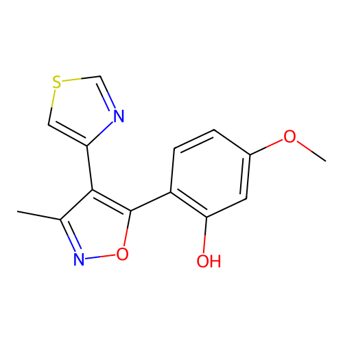 5-Methoxy-2-[3-methyl-4-(1,3-thiazol-4-yl)-1,2-oxazol-5-yl]phenol structure