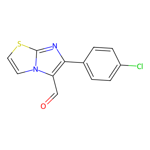 6-(4-Chlorophenyl)imidazo[2,1-b][1,3]thiazole-5-carbaldehyde structure