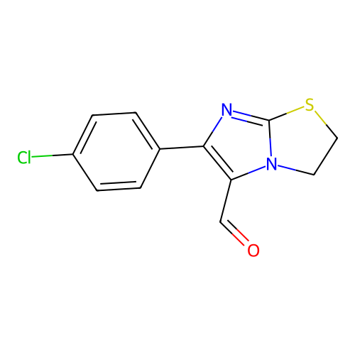 6-(4-Chlorophenyl)-2,3-dihydroimidazo[2,1-b][1,3]thiazole-5-carbaldehyde structure