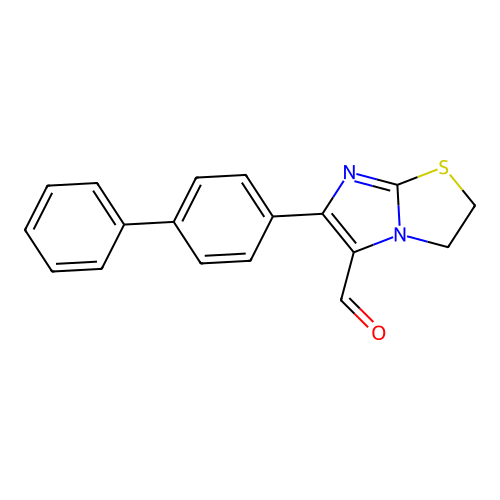 6-(4-Phenylphenyl)-2,3-dihydroimidazo[2,1-b][1,3]thiazole-5-carbaldehyde structure