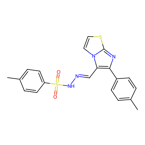 4-methyl-N-[(E)-[6-(4-methylphenyl)imidazo[2,1-b][1,3]thiazo structure