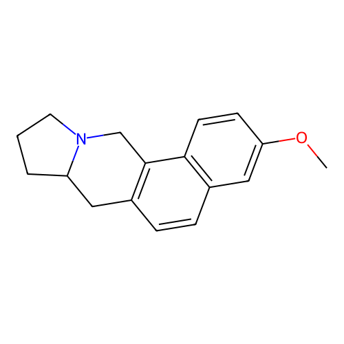 3-Methoxy-7,7a,8,9,10,12-hexahydronaphtho[1,2-f]indolizine structure