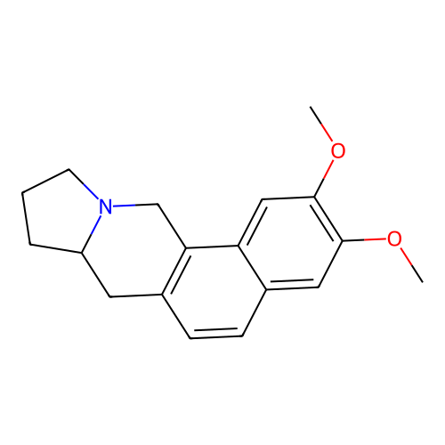 2,3-Dimethoxy-7,7a,8,9,10,12-hexahydronaphtho[1,2-f]indolizine structure