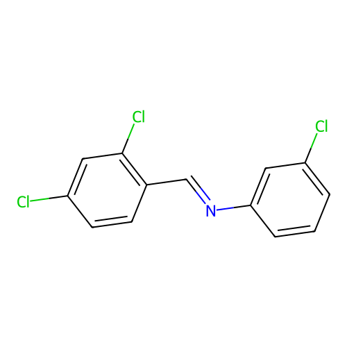 (E)-N-(3-Chlorophenyl)-1-(2,4-dichlorophenyl)methanimine structure