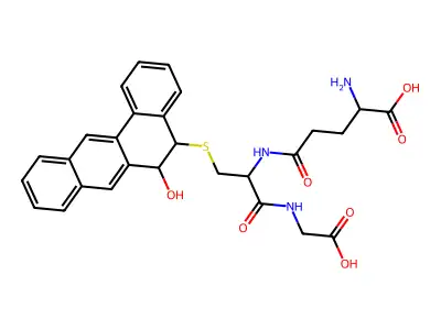 Glycine, N-(S-(5,6-dihydro-6-hydroxybenz(a)anthracen-5-yl)-N-L-gamma-glutamyl-L-cysteinyl)-, (5R-trans)- structure