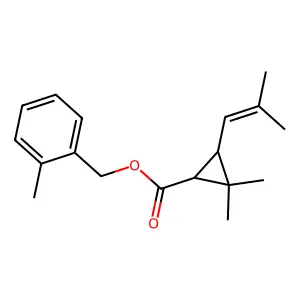 Cyclopropanecarboxylic acid, 2,2-dimethyl-3-(2-methyl-1-propenyl)-, (2-methylphenyl)methyl ester, (1R-trans)- structure