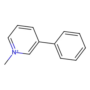 Pyridinium, 1-methyl-3-phenyl- structure