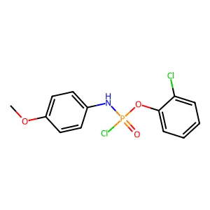 2-Chlorophenyl phosphoro-4-anisidochloridate structure