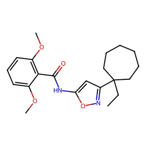 Benzamide, N-(3-(1-ethylcycloheptyl)-5-isoxazolyl)-2,6-dimethoxy- structure