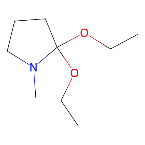 2,2-Diethoxy-1-methylpyrrolidine structure