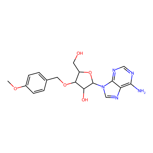 9-{3-O-[(4-Methoxyphenyl)methyl]pentofuranosyl}-9H-purin-6-amine structure