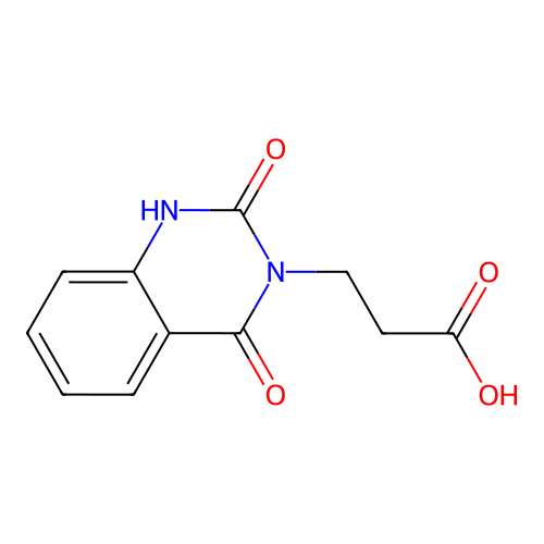 3-(2,4-dioxo-1,4-dihydroquinazolin-3(2H)-yl)propanoic acid structure