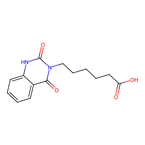 6-(2,4-dioxo-1,4-dihydroquinazolin-3(2H)-yl)hexanoic acid structure