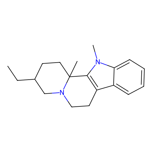 Indolo(2,3-a)quinolizine, 1,2,3,4,6,7,12,12b-octahydro-12,12b-dimethyl-3-ethyl- structure