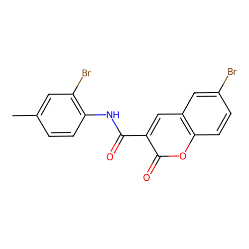 6-bromo-N-(2-bromo-4-methylphenyl)-2-oxo-2H-chromene-3-carboxamide structure