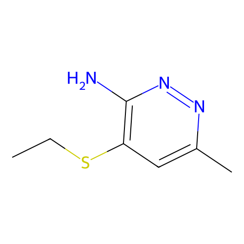 3-Pyridazinamine, 4-(ethylthio)-6-methyl- structure