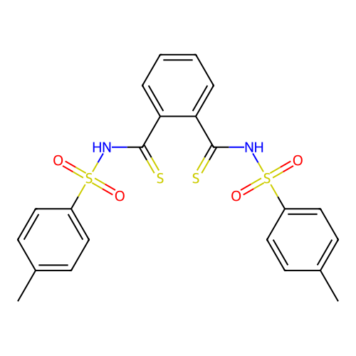 1-N,2-N-bis-(4-methylphenyl)sulfonylbenzene-1,2-dicarbothioamide structure