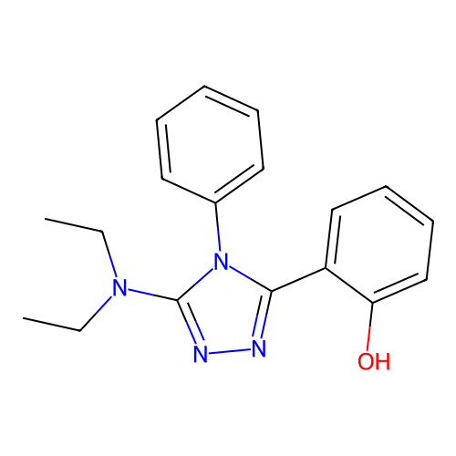 Phenol, 2-(5-(diethylamino)-4-phenyl-4H-1,2,4-triazol-3-yl)- structure