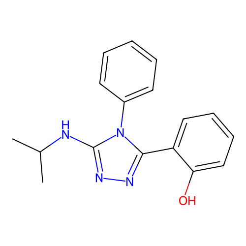 Phenol, 2-(5-((1-methylethyl)amino)-4-phenyl-4H-1,2,4-triazol-3-yl)- structure