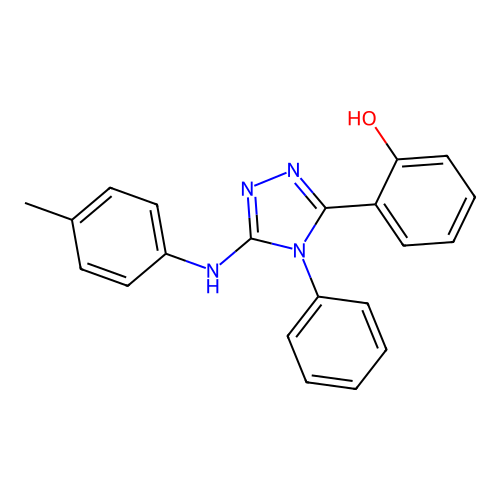 Phenol, 2-(5-((4-methylphenyl)amino)-4-phenyl-4H-1,2,4-triazol-3-yl)- structure