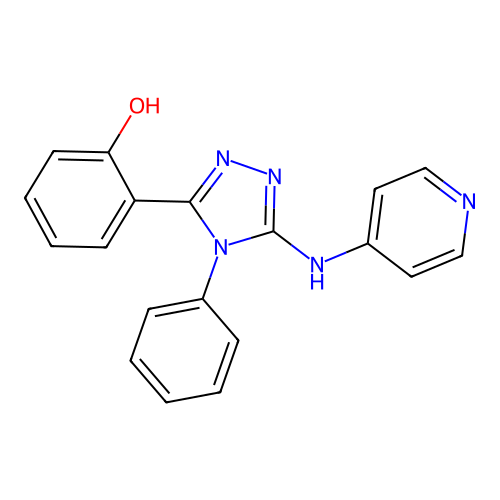 Phenol, 2-(4-phenyl-5-(4-pyridinylamino)-4H-1,2,4-triazol-3-yl)- structure