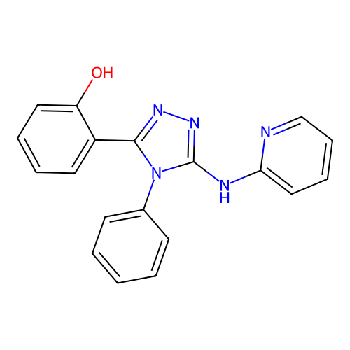 Phenol, 2-(4-phenyl-5-(2-pyridinylamino)-4H-1,2,4-triazol-3-yl)- structure