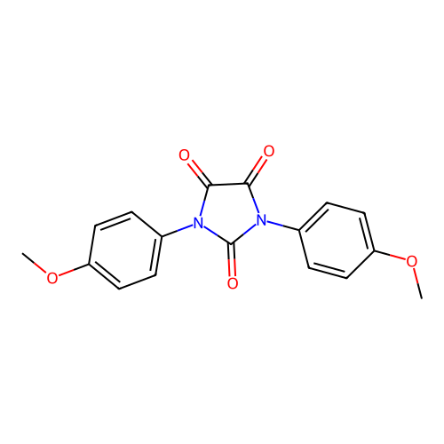 1,3-Bis(4-methoxyphenyl)imidazolidine-2,4,5-trione structure