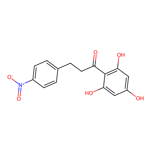 2',4',6'-Trihydroxy-4-nitrodihydrochalcone structure