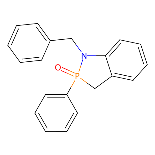 1-benzyl-2-phenyl-3H-1,2lambda5-benzazaphosphole 2-oxide structure