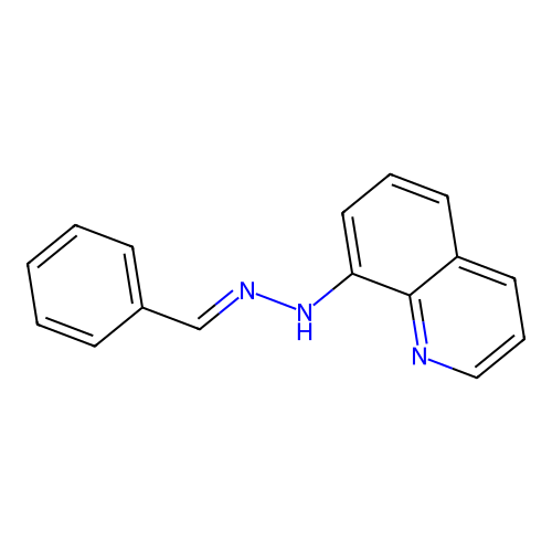 8-[2-(Phenylmethylidene)hydrazin-1-YL]quinoline structure