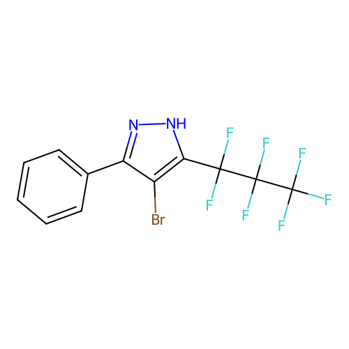 4-bromo-3-(heptafluoropropyl)-5-phenyl-1H-pyrazole structure