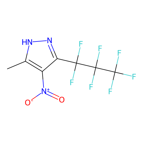 3-(Heptafluoropropyl)-5-methyl-4-nitro-1H-pyrazole structure