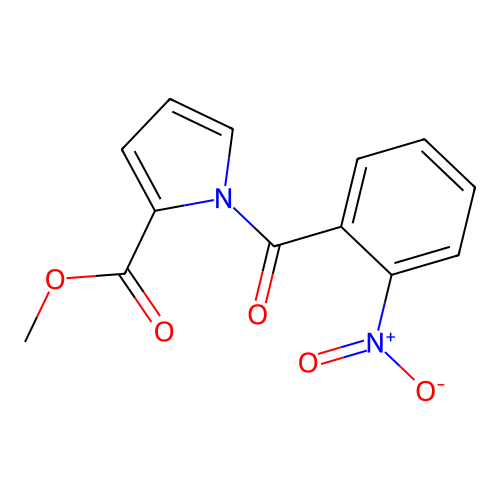Methyl 1-(2-nitrobenzoyl)pyrrole-2-carboxylate structure
